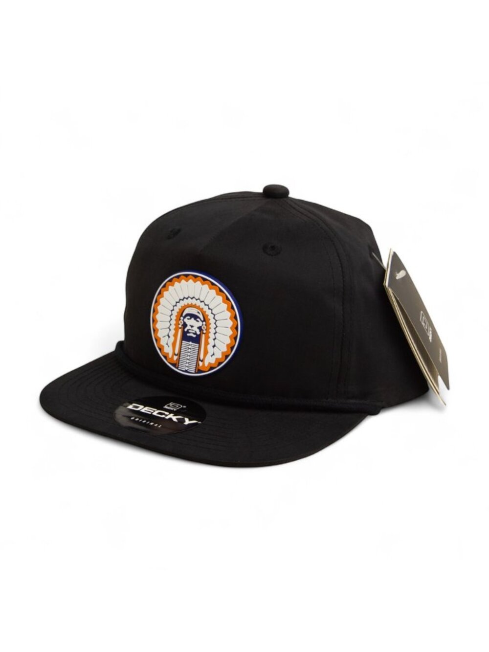 Illinois Fighting Illini Chief Illiniwek 3D Classic Rope Hat- Black